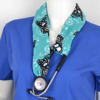 

Medical stethoscope cover cotton material in blue