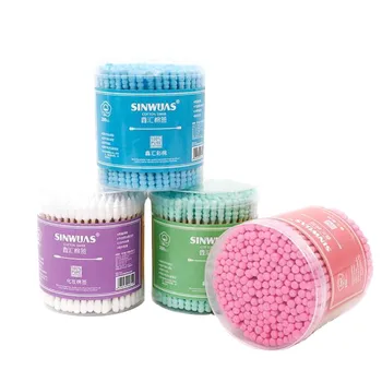 

200pcs Cotton Swabs Double Ball Head Bamboo Stick Cleaning Absorbent Boxed Cotton Swabs Brochas Maquillaje Marihuanna Cogollos