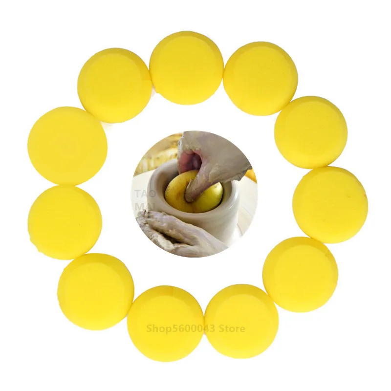 Polymer Clay Tools Pottery Tools Clay Sculpting Tools Pottery Sculpting Tools Clay Craft Tool 5 Pieces/set Round Sponge Soft Water-absorbent Pottery Sculpture Modeling Moisturizing Sponge Coloring Clean Pottery Tools