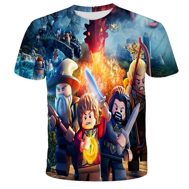4-14Years детская футболка в стиле лего 3D с рисунком и принтом LEGO Ninjago для маленьких