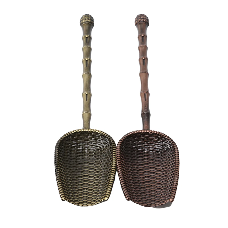1Pc Chinese Tea Spoons Copper Tea Scoop Spoon Tea Leaves Chooser Holder Chinese Kongfu Tea Tools Accessories