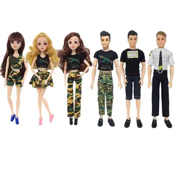

One Set Doll Dress Accessories Camouflage Clothes for 30cm Dolls Girls and Boy Doll Shirt