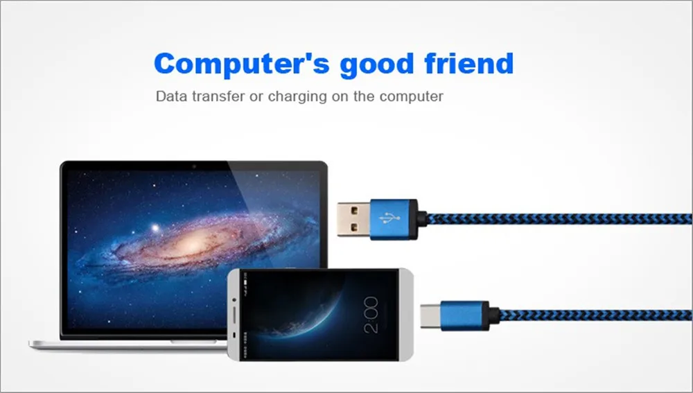 Кабель для зарядки и синхронизации USB 3,1 type-C для Xiaomi