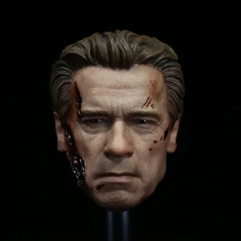 

2 Models 1/6 Scale Genesis Guardian T800 Male Man Head Sculpt Carving War Damage Model Headplay for 12" Action Figure Body