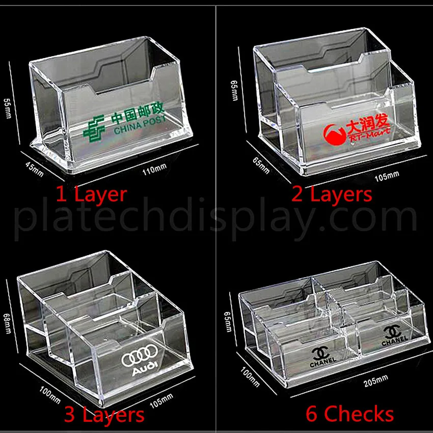 Clear Business Card Display Stand Holder Qty 1 