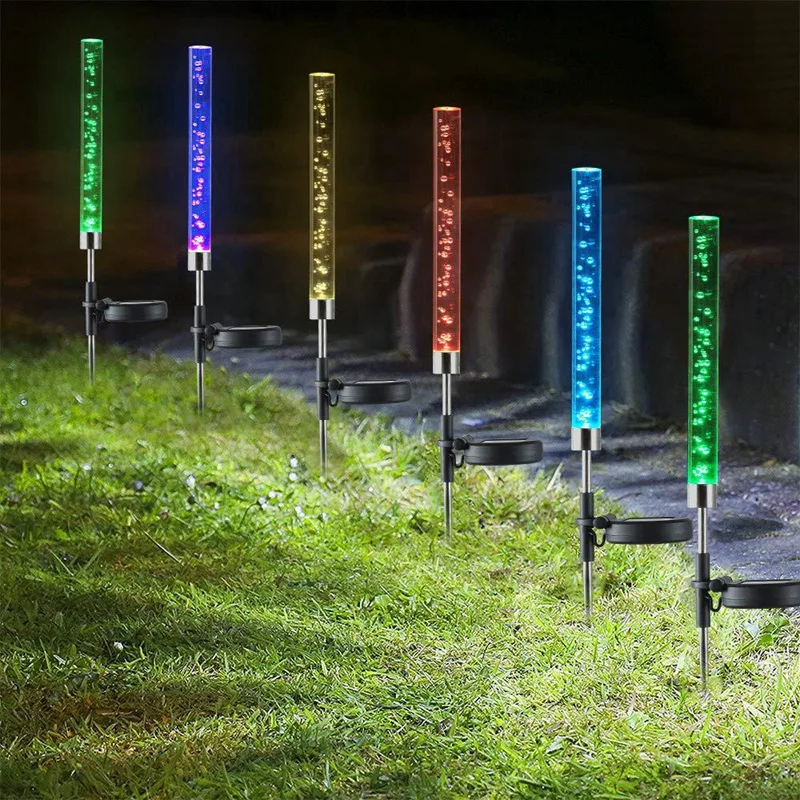 2 упаковки солнечных огней наружные декоративные, RGB многоцветные меняющиеся огни водонепроницаемые солнечные акриловые Пузырьковые пробки, солнечные P