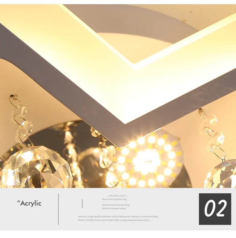 Современный светодиодный хрустальный светильник/светодиодный светильник-пятиугольник диаметром 400 мм