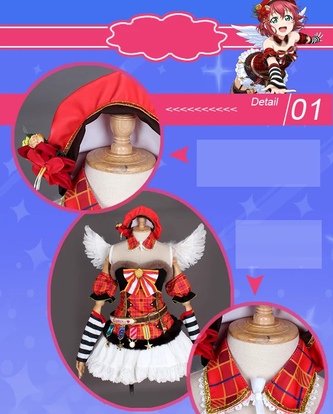 Индивидуальный размер Lovelive Sunshine Aqours Рождественский хор Руби Куросава косплей костюм лолита платье uniиз аниме одежда наряды