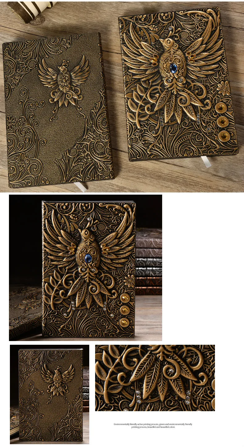 Винтажная ретро-тематическая бумага с рисунком Феникса "длинная птица" A5Note Book 100 листов 21,5*14,5 см