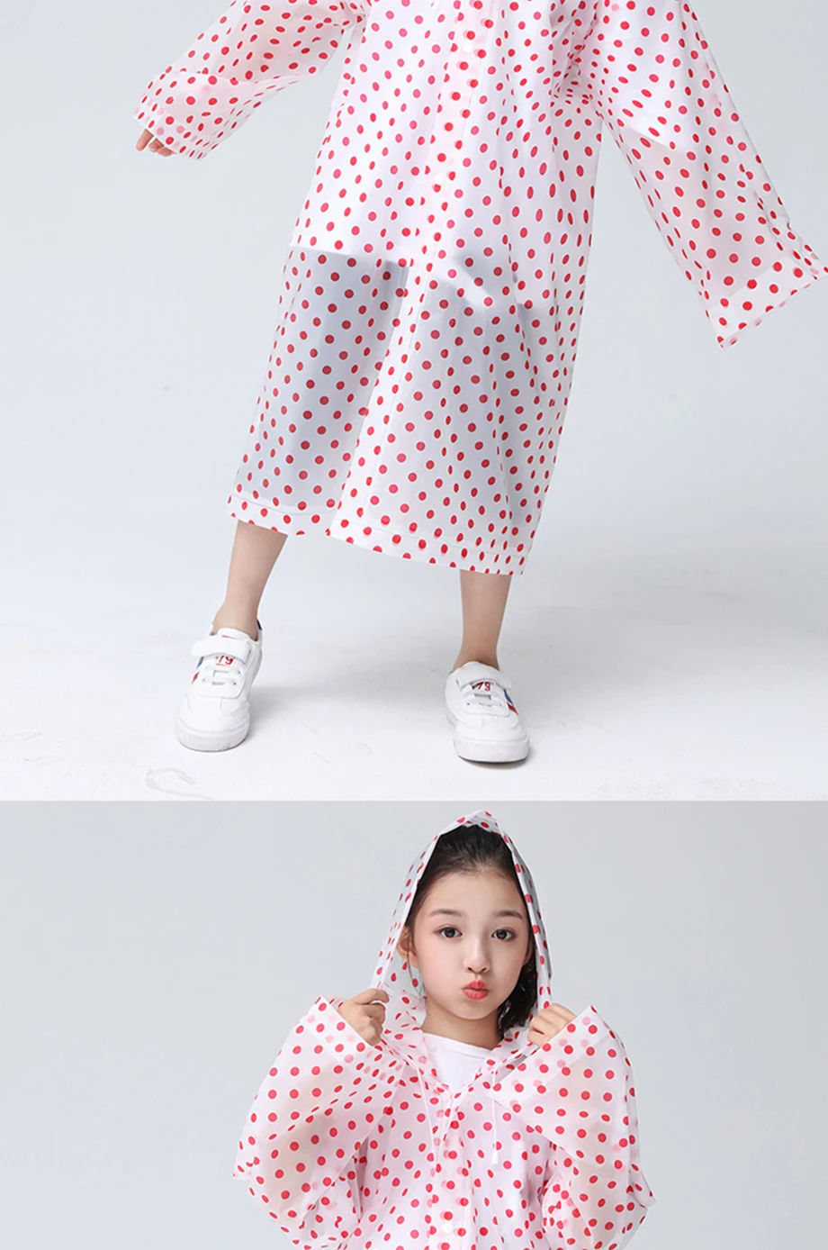 New Children's Waterproof Raincoat Boy Girl Transparent Breathable Spot Raincoat Environmentally Friendly Reusable Rain Cover