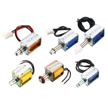 

uxcell 1pc Push Pull Type Solenoid Electromagnet DC 3V 5V 6V 12V 24V 2mm 3mm 6mm 10mm Open Frame Linear Motion