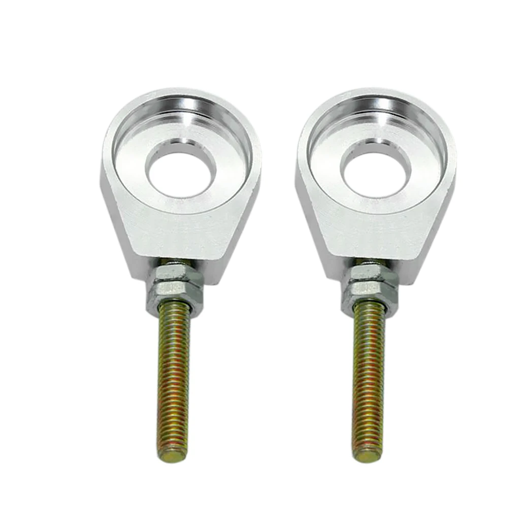 

MagiDeal 2x 12mm Motorcycle ATV Chain Adjuster Tensioner Block - Silver