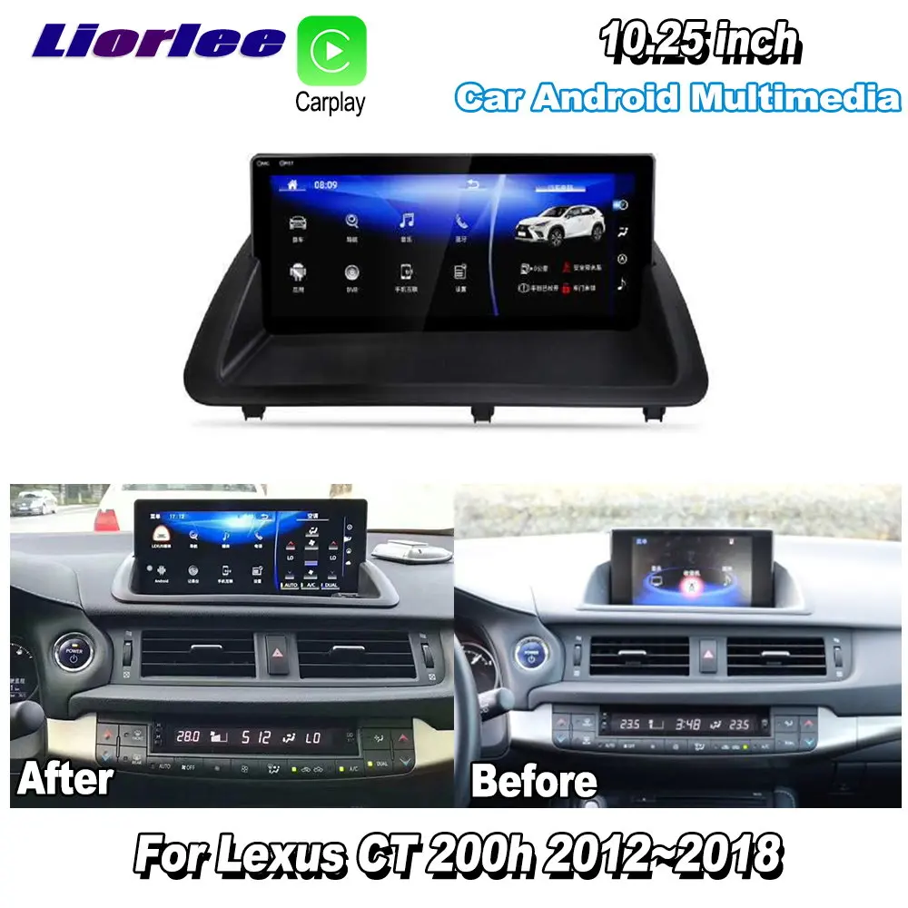 Для Lexus CT 200h 2013 2018 автомобильный Android мультимедийный плеер для Carplay gps навигация