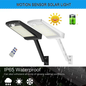 

solar light garden waterproof PIR Motion Sensor street outdoor Light LED Solar Lamp path Yard wall Lighting With Remote Control#