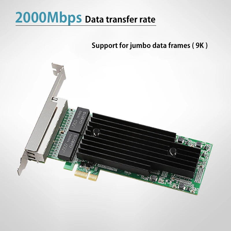 Гигабитный сетевой карты проводной встроенный PCIE сети карточная игра сетевая карта 2000 Мбит/с Серверная сетевая карта 10/100/1000 Мбит/с Inter чипы