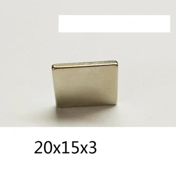 

10pcs/lot magnet 20x15x3 N35 Strong Square NdFeB Rare Earth Magnet 20*15*3 Neodymium mm Magnet 20 x 15 x 3 for motor