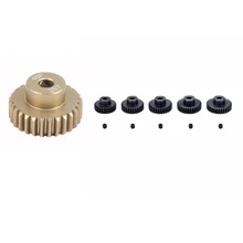 

6PCS 48DP 3.175Mm Metal Pinion Motor Gear Set For 1/10 RC Car Motor, 29T-33T & 28T