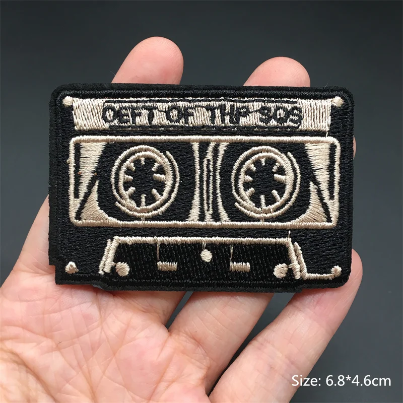 Rock Music Disco DJ Embroidered Punk Iron-On Clothing Patches - Headset & Guitar Design Appliques