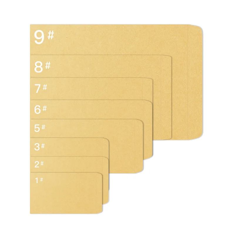 1000 Teile/los Kraft Papier Mailing Tasche Umschlag Lagerung Taschen Mini Umschläge Pakete Postkarte Verpackung Tasche Garten Hause Großhandel – Detail 2