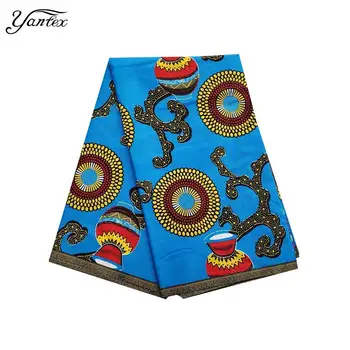 

YANTEX African Wax Prints Fabric Ankara Veritable Real Wax Fabric 6 Yards/Piece New Fashion Ankara Fabric African Real Wax Print