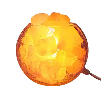 

Ice crack creative decorative table lamp Bedside lamp in the bedroom Himalayan crystal salt lamp Glass