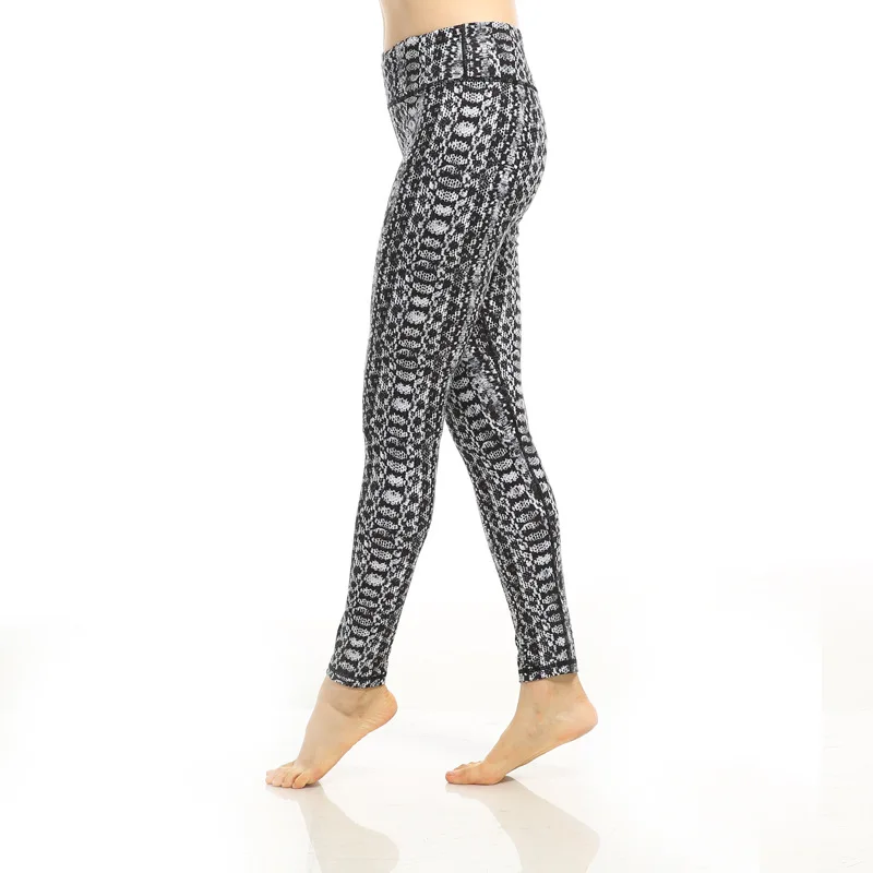 

Autumn And Winter Women's Running Fitness Yoga Pants Slim Fit Slimming Elasticity Quick-Dry Printed Tight-Fit Capri Athletic Pan