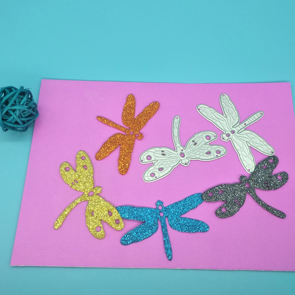 

2 patterned dragonfly metal cutting die, scrapbook, photo album decoration DIY handmade art