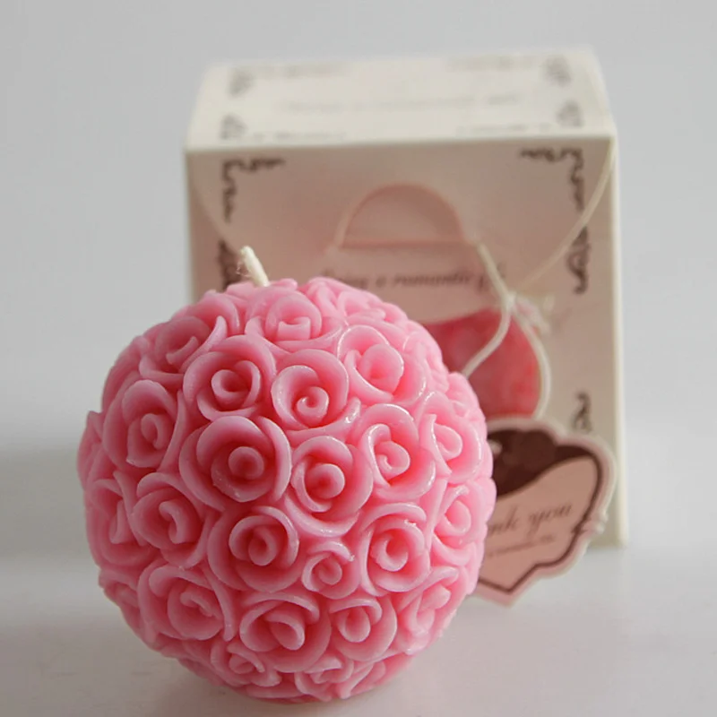 4 шт. декоративные свадебные свечи Романтичные розы цветок Свеча для дня рождения