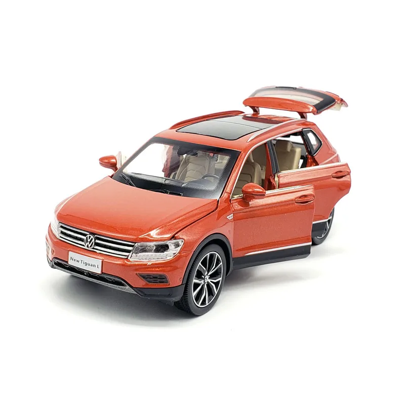 Имитация автомобиля VW Tiguan L 1:32 модель из сплава Игрушечная машина с открытой