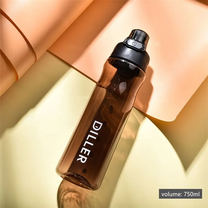 750mL Coffee Upspirit пластиковая портативная бутылка большой емкости герметичный питьевой чайник для занятий спортом на открытом воздухе путешествия протеиновый шейкер посуда для напитков - Цвет: 750mL Coffee