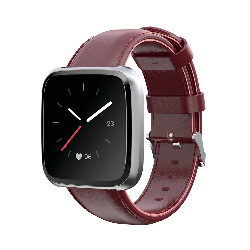 23 мм кожаный ремешок для Fitbit Versa 2 наручных часов Смарт часы на запястье