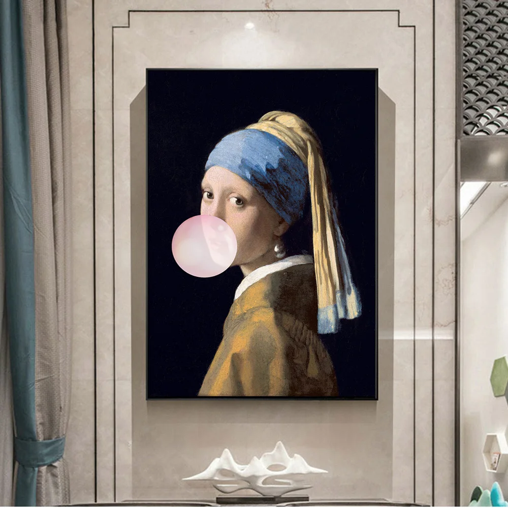 Девушка с жемчужной серьгой знаменитое Искусство Холст репродукции картин девушка с воздушным шаром картины на холсте украшения стены