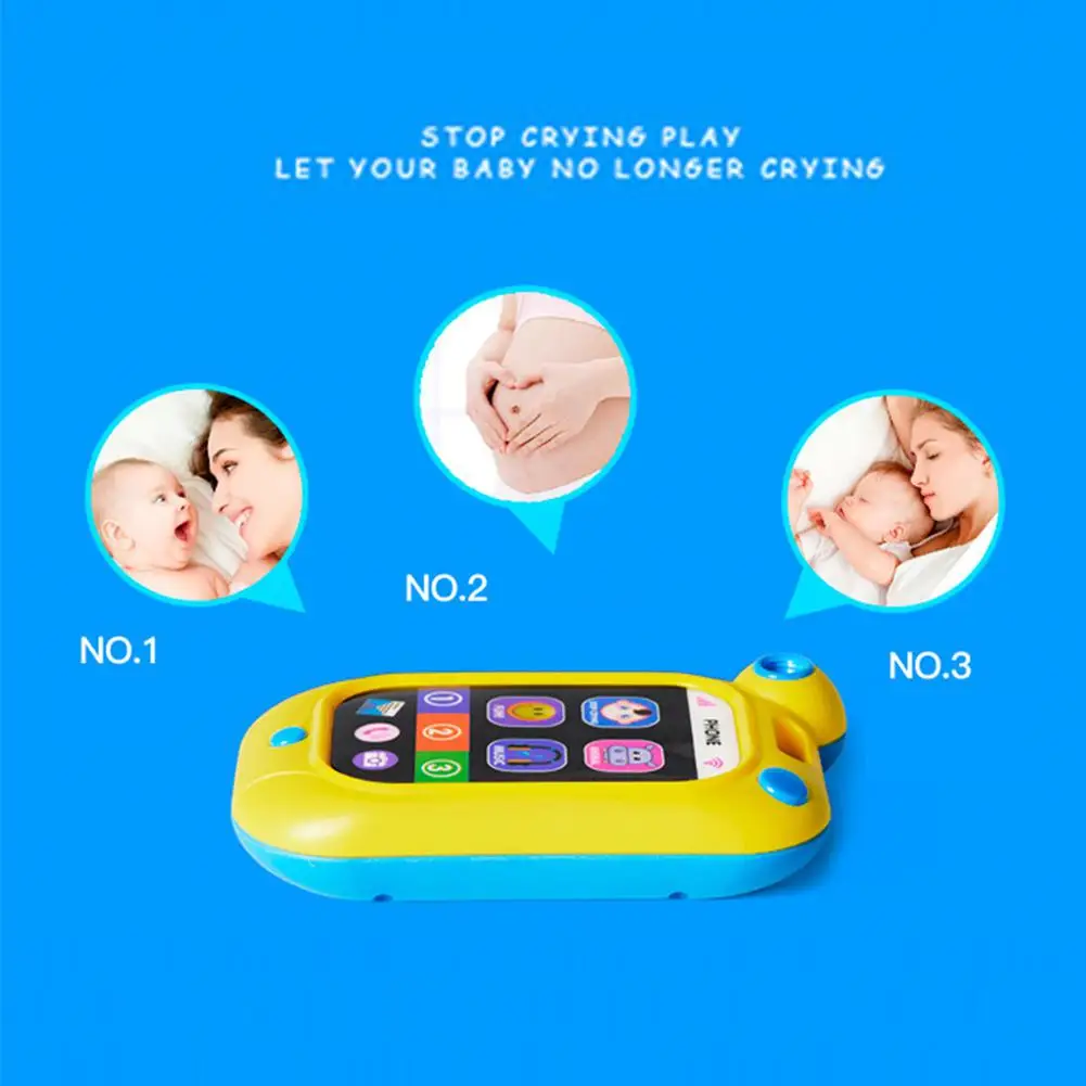 Kuulee Baby Early Learning Simulation Smart Touch Screen Phone Stop Crying Cellphone Music Toys Child Interesting Toys