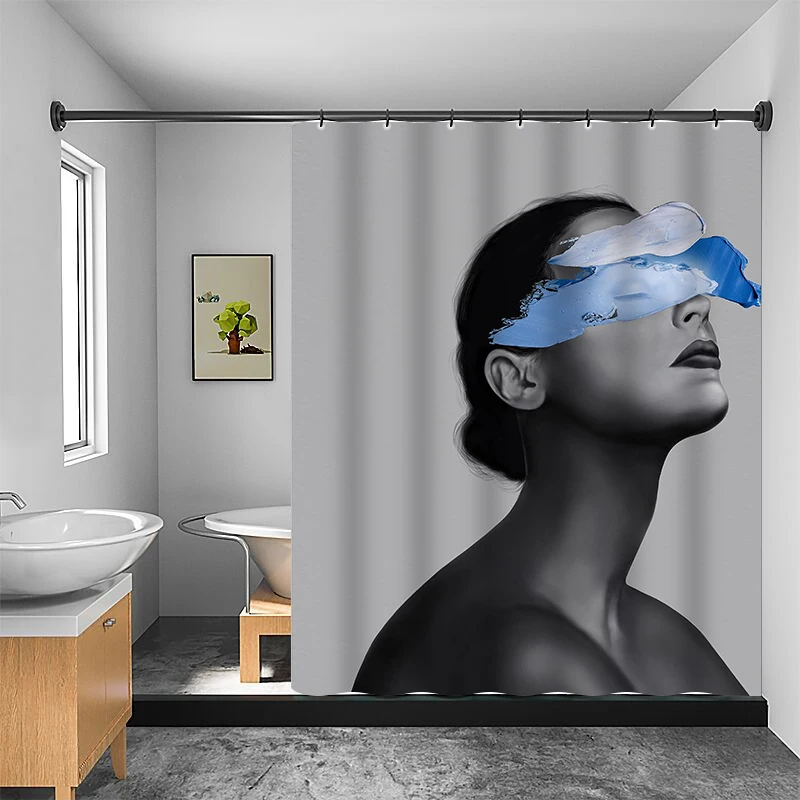 Waterproof Quick drying Shower Curtain Picture For Women Bathroom