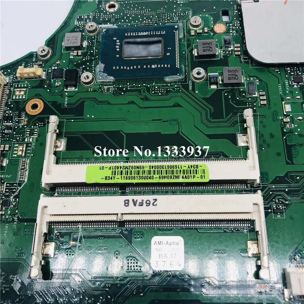 Материнская плата для ноутбука ASUS B34Y REV.2.0 SR0N8 I5-3317U