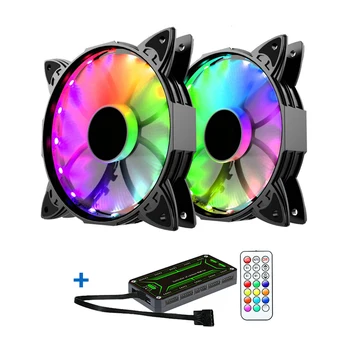

12cm Addressable Cooling Fan Set Adjustable Accessories Wireless Remote Control With Controller For PC Cases Colorful RGB LED