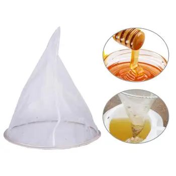 

1 Pc Ultra-fine Mesh Nylon Cone-shape Honey Strainer Apiary Single Net Fiber Layer Purifier White Equipment Beekeeping Tool F0O1