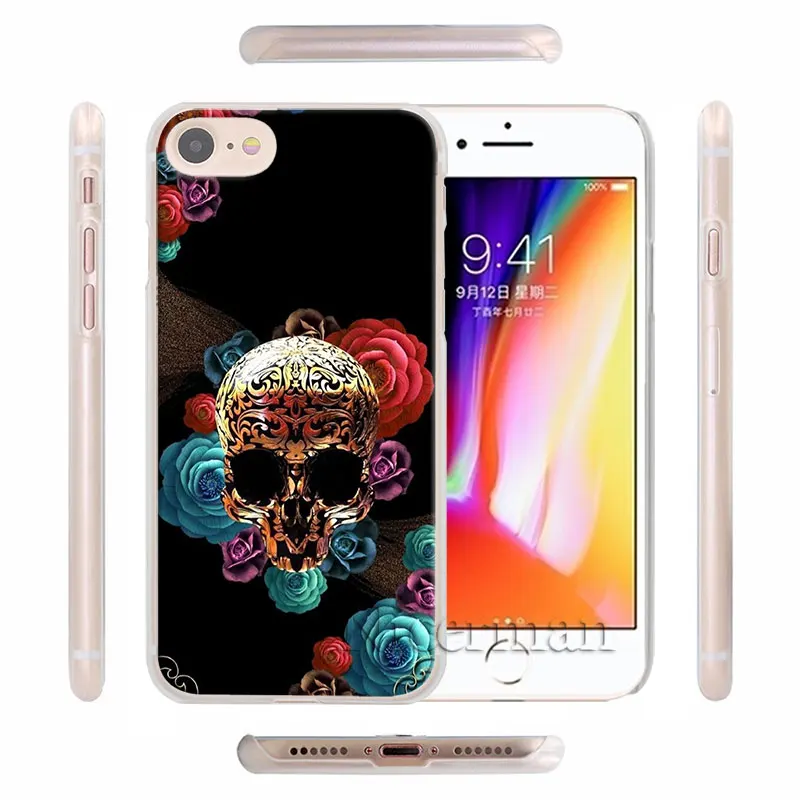 Catrina красивая Роза девушка череп арт телефон Оболочка Чехол для Apple iPhone X XR XS 11 Pro Max 7 8 6 6s Plus 5 5S жесткий чехол