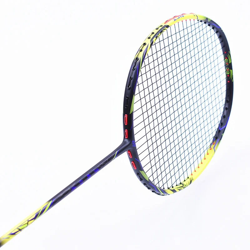 

New 2019 Pure Carbon Fiber T700 4U Professional Competition Badminton Rackets Super Light Weight Sports Rackets With Line