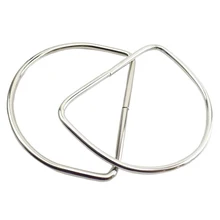  Pack of 2 Metal Handbag Handle Frame for DIY Bag Fashion Handle Dia 10cm 