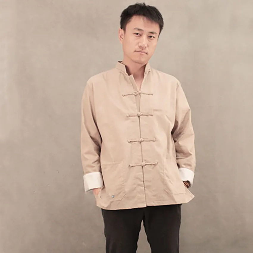 Tangsuit Vintage Male Clothes Chinese Style Shirt Cheongsam Top Traditional Chinese Clothing for Men Wutang Hanfu Ethnic