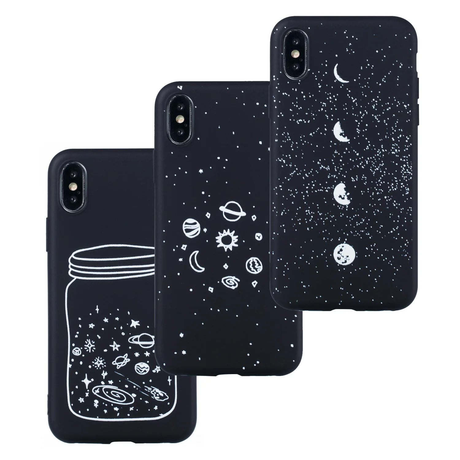 

Creative starry moon phone case for iphone 11pro max6 7plus 8 8plus X phone cover for iphone xr xsmax