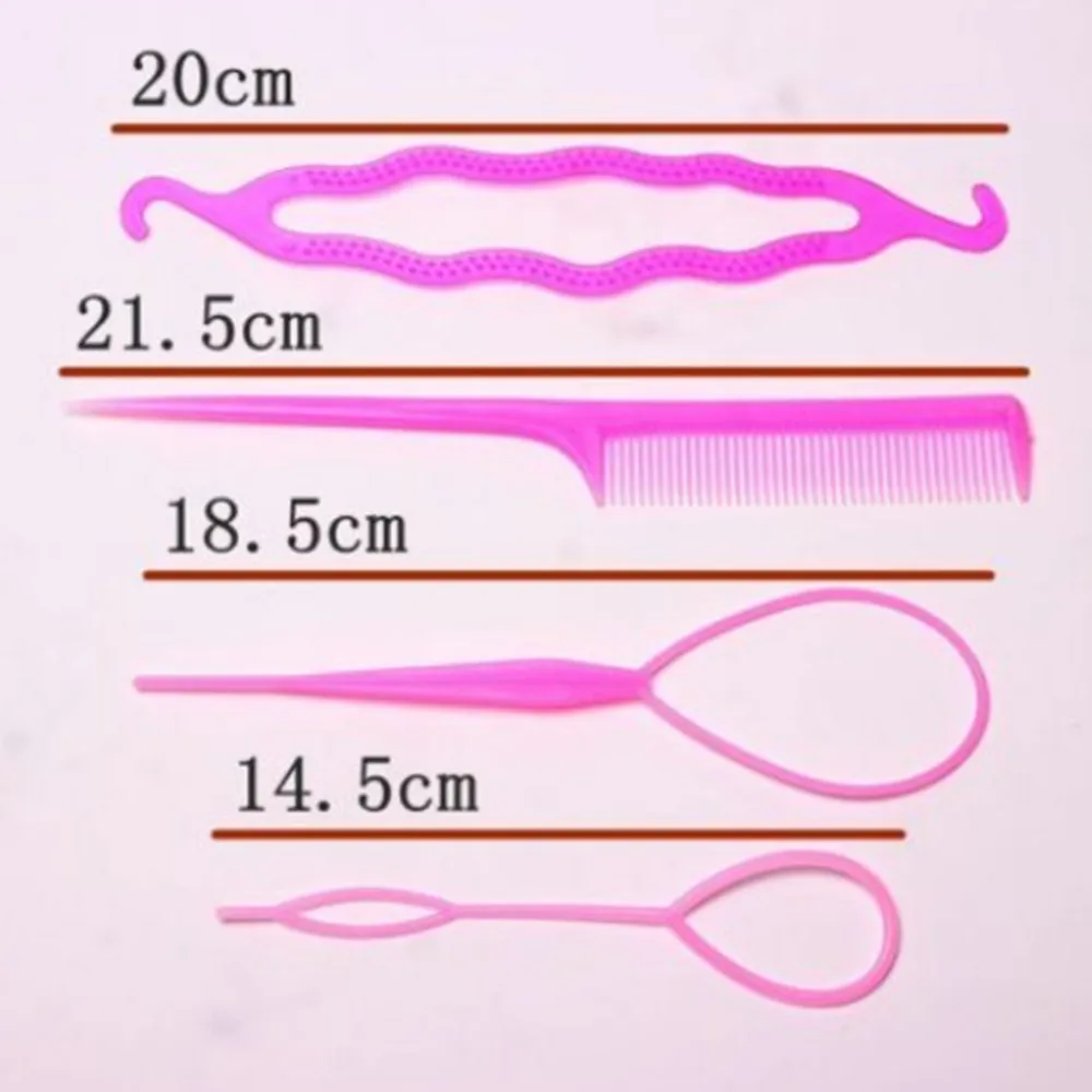 wedding hair clips 4pcs Girls Hair Styling Clip Stick Bun Maker Braid Tool 6 Color Optional A88 hair bow for ladies