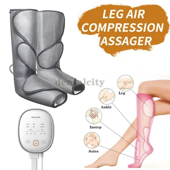 

Leg Air Compression Massager Heated Circulation 3 Intensities 2 Modes WITH Handheld Controller