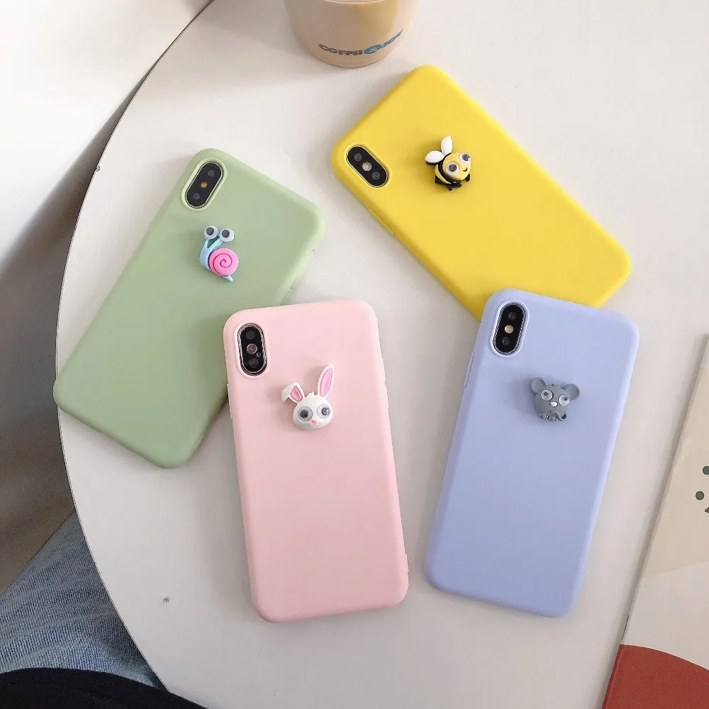 3D Cute Pig Dog Panda Bear DIY Case For Samsung A50 A70 A40 A20 A60 A80 Pizza Burger Cake Cover For Galaxy M10 M20 M30 Soft Case