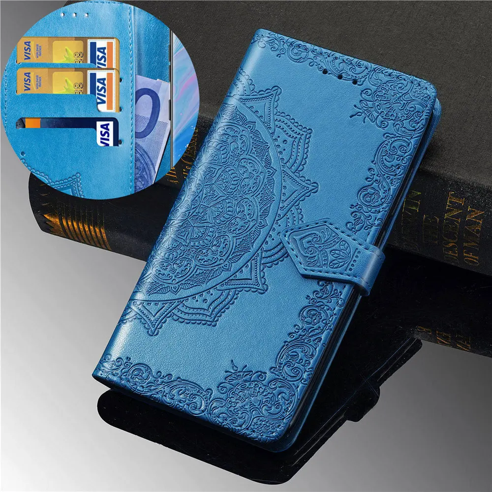 

note10 Flip case on for samsung galaxy note 8 9 10 plus 5g Case Galaxy Note 10 Lite Leather 3D Mandala Flower Cases Cover Coque