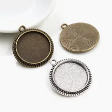 20 шт 16 мм внутренний размер античная бронза и серебро простой стиль кабошон базовая Камея Установка Подвески