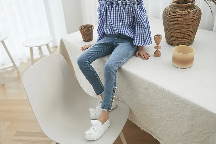 Новые летние Стиль Девушки Эластичность Slim Fit ковбойские штаны для крупных мальчиков и Повседневное в Корейском стиле-Стиль INS-Стиль брюки