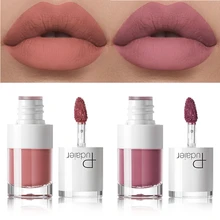 Lápiz labial líquido mate resistente al agua terciopelo rojo maquillaje labial tatuaje largo brillo de labios duradero tinte mate brillo de labios tubo cosméticos