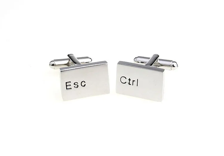 Компьютерная клавиатура Esc Ctrl ключ прессованные серебряные запонки французская рубашка рукав новые классные Нежные мужские запонки для рубашки